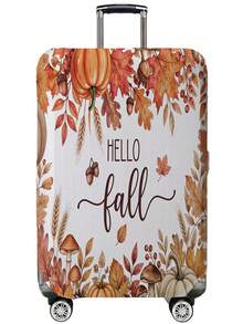 1pc 18-32 Inch Suitcases Dust Cover, Autumn Harvest Pumpkin Print Luggage Cover. Stretchable, Scratch-Proof& Dustproof, Stylish Decoration For Luggage - Multicolor - View 13