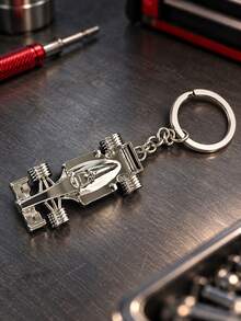 3D Formula Racing Car Keychain For Car Keys, Decorative Racing Car Bag Charm For Backpacks, Race Car Keyring Gift For Motorsport Enthusiasts - Multicolor - View 3