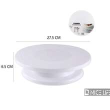 Cake Decorating Turntable – Home Baking Rotating Cake Stand – Plastic DIY Birthday Cake Decorating Tray - View 7