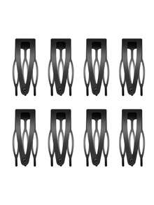 12pcs/10pcs/8pcs/6pcs/4pcs Black Snap Hair Clips, Hair Taming Tool, Sports-Specific Snap Hair Clips For Women, Side Hair Clips, Hair Accessories - Black - View 14
