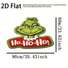 The Grinch 1pc Christmas Ho Ho Ho Shaped Doormat, Non Slip Absorbent Bath Rug, Festive Xmas Home Decor Floor Mat - A - View 11