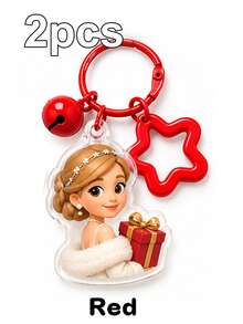 Custom Cartoon Portrait Keychain, Personalized Photo Key Chain, Cute Star Bag Charm, Customized Picture Keychains, Customizable Christmas Gift - Multicolor - View 19
