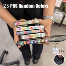 10pcs/20pcs/30/40/50pcs Colorful 3D Small Turtle Side Decorative Stickers Random Color, DIY Phone Case Modification Accessories, Nail Art Decorations, Fun Handmade DIY, Free Paste Decoration Modification, Creative Gift Small Items For Best Friends - Multicolor - View 16