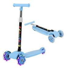 Scooter Monopatín De Pie Plegable Para Niños De 2 A 10 Años, Patinete Infantil Portátil Color Rosa Para Paseos Y Diversión - Azul - Ver 1