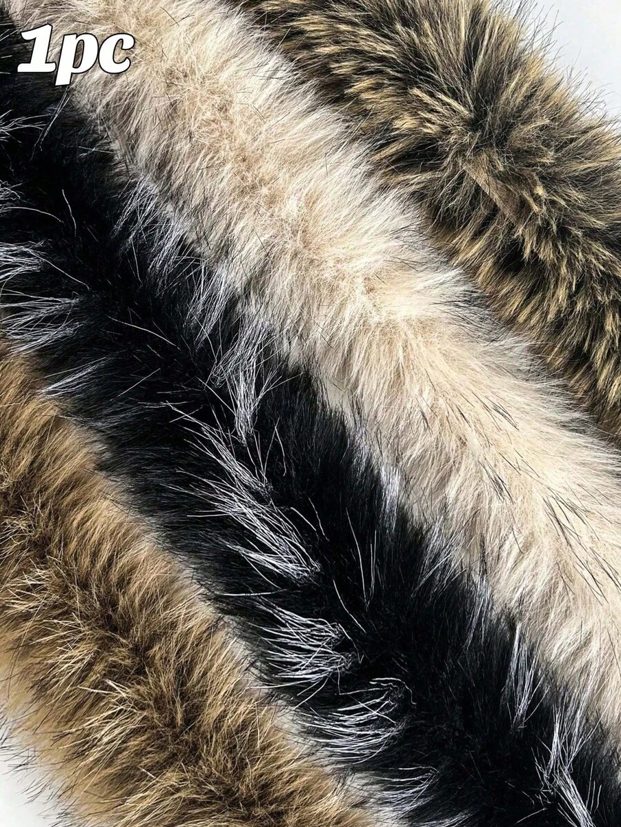 1pc 1.1m Long Plush Christmas Decoration Faux Fur Trim, 8cm Wide, DIY ...