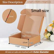 1/2/5/10/20pcs - Brown Cardboard Mailing Box, Suitable For Small Businesses; Medium Sized Cardboard Gift Box, Used For Packaging Mailing Gifts - Gift Packaging - Small Gift Packaging - Multi-color - View 13