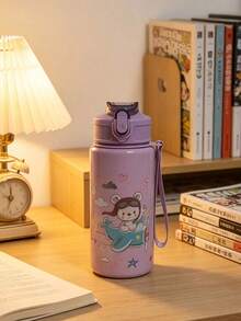 500ml Summer Straw Cup, Perfect Back-To-School Gift For Girlfriend, Family Or Friends, Portable Water Bottle, Suitable For Outdoor And Home Use, Ideal For Camping - Multicolor - View 5