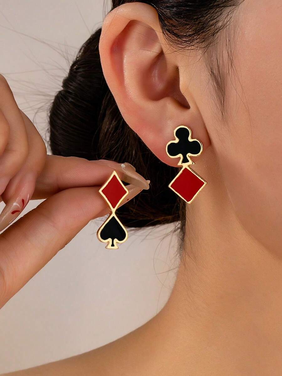1對銀色蝸牛角造型環狀耳環 - 彩色 - 查看 1