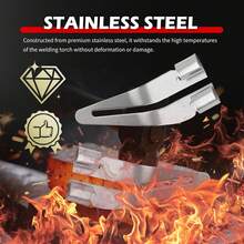 10 PCS Stainless Steel Smoothing Tip Head,Welder Soldering Tip Smooth Head Replacement, Stainless Steel Scrapper Welding Tip For Car Bumper Repair, Car Accessories - A - View 2