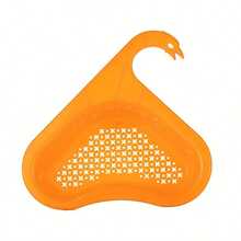 2pcs/Set (Random Color) Swan Sink Strainer Basket, Hanging Triangular Vegetable Washing Basket, Kitchen Faucet Residue Filter Basket, Multi-Functional Fruit And Vegetable Draining Rack - One Size Fits All - View 6