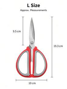 1pc Multi-Function Stainless Steel Scissors, Sharp & Precise Cutting, Ergonomic Non-Slip Soft Handle, Durable Household Scissors, Suitable For Home, Office, Craft, Sewing & Daily Use, S/L Size - Multicolor - View 10