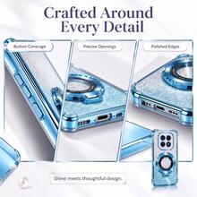 SKJL Shockproof Glitter Plating Magnetic Bracket Holder Case For Redmi 17 Note 17 15 14 13 12 11 Pro Plus Cover - Blue - View 3
