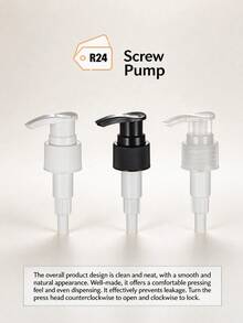 R24 Plastic Lotion Pump, 3 Colors Available, Smooth Pressing And Even Dispensing, Leak-Proof Threaded Design, Suitable For Personal Care Products And Cosmetic Dispensing Bottles - Multicolor - View 2