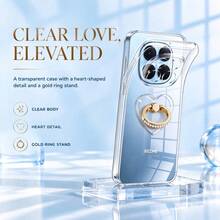 SKJL Ultra Thin Soft Case Compatible With Xiaomi Note 15 Pro Plus Pro+ 4G 5G Note 14 Pro Plus Pro+ 4G 5GClear Transparent Shell Shockproof Slim TPU Cover - Clear + Rhinestone Ring - View 6