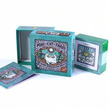 1pc/High-Quality Full English Silver Foil Gift Box Laser Gold Foil Mini Cat Tarot Cards - Multicolor - View 2