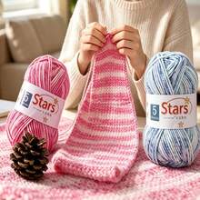 2-Pack Gradient 5-Ply Blended Yarn, Soft Skin-Friendly Anti-Pilling, Suitable For Handmade Knitting Scarves, Dolls, Blankets, Clothes, Hats, Decorations, Multiple Color Options - Variegated Yarn - View 11