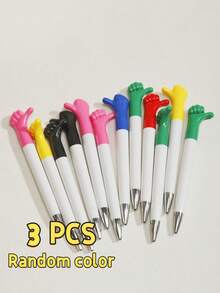 12pcs Random Color Like Gesture Shaped Ballpoint Pens, Plastic Twist Thumb Pens, Creative Fun Writing Pens, Suitable For Daily Writing - Thumb Pen - View 9