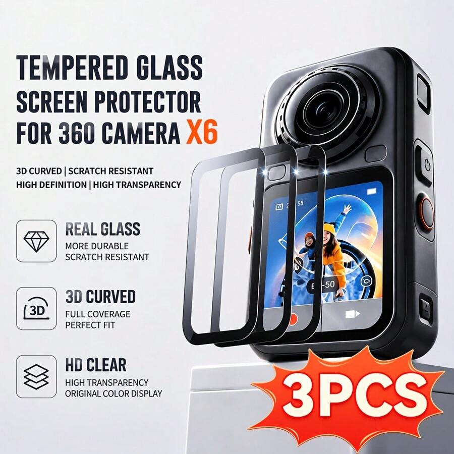 3-Pack Screen Protector For Insta360 X6, Made Of Newly Upgraded PMMA ...
