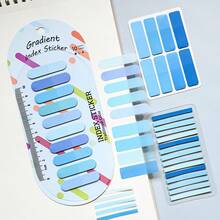 3 Styles Combo 1 Set Ultra-Thin Index Tab Labels, 660 Sheets Total, PET Semi-Transparent Blue Series Sticky Notes, Marker Tabs For Student Textbooks, Reading Notebooks, Message Notes, Back To School Supplies, School Supplies - one-size - View 7