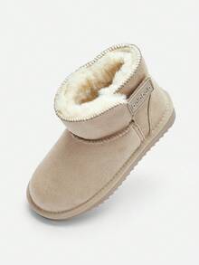 Balabala Children's Unisex Snow Boots, Fleece Lining, Thick Anti-Slip, Short Winter Boots, Boys And Girls - Camel - View 1