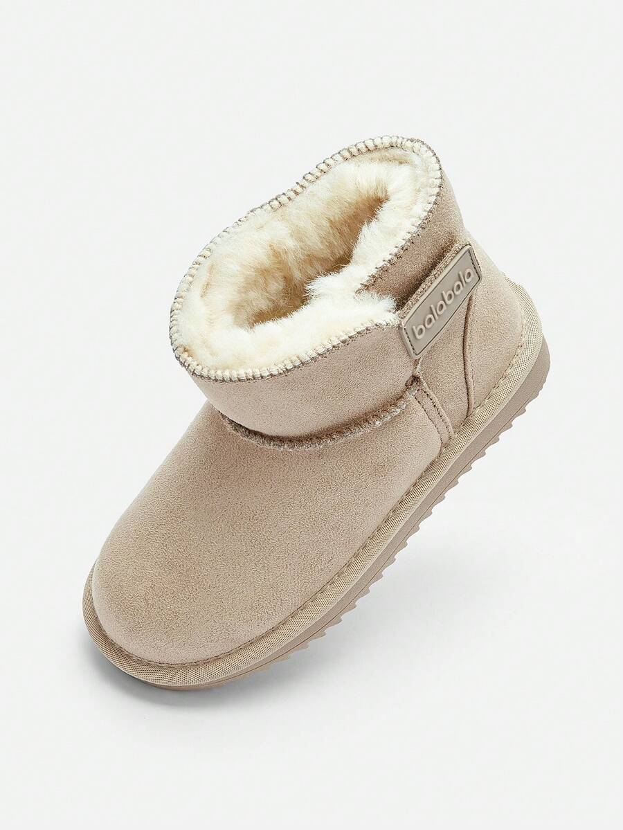 Balabala Children's Unisex Snow Boots, Fleece Lining, Thick Anti-Slip, Short Winter Boots, Boys And Girls - Camel - View 1