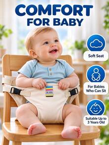 Baby High Chair Strap, Portable Adjustable Infant Dining Chair Belt, Universal For Any Chair - Baby High Chair With Belt - View 4