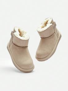 Balabala Children's Unisex Snow Boots, Fleece Lining, Thick Anti-Slip, Short Winter Boots, Boys And Girls - Camel - View 5