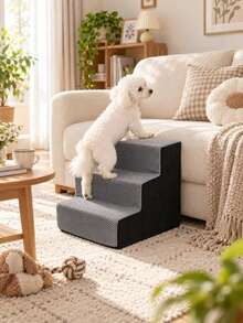 Dog Stairs And Ramp - High-Density Foam Pet Steps, Extra Wide Non-Slip Orthopedic Dog Ladder With Soft Foam Padding, Suitable For Injured, Senior Pets And Small Cats, Easy Access To High Beds Or Sofas - Multicolor - View 3