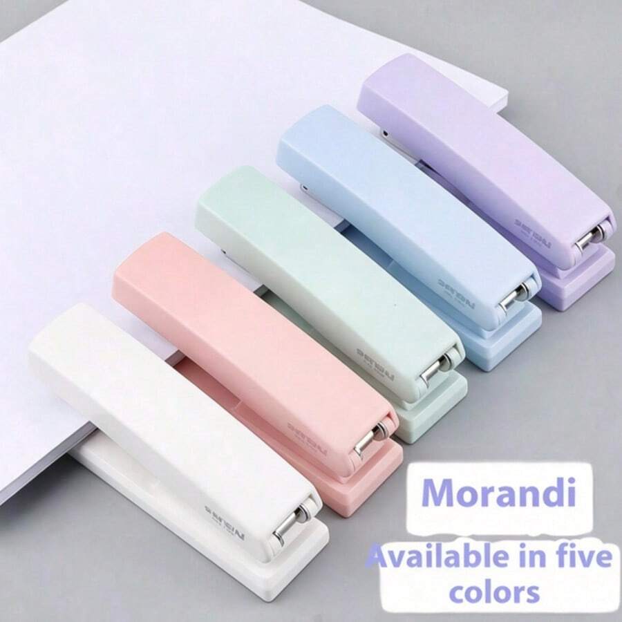 Stapler Genggam Morandi, Stapler Mini Kecil untuk Pelajar, Mesin Penjilid Kantor, Cocok untuk Pelajar, Penting untuk Staf Kantor, Guru, Asisten Pengajar, Penjilidan Dokumen Rumah Sehari-hari, Pengorganisasian Kelas, Manajemen Dokumen Kantor, Pengorganisasian Materi Kelas Sekolah, Penjilidan Buku Perpustakaan - Set - View 1