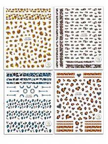 1set Chinese Ink Koi & Floral Sticker Set, New Oriental Hand Drawn Style, Journaling Supplies, Stickers For Laptop, Metallic Phone Decals, Self-Adhesive Decor Stickers, For Cup, Notebook, Photo Card And Device Surface Decoration - Chinese Style/Leopard Print/Letter Stickers - View 7