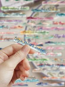 50pcs Spanish Encouragement Stickers For Phone Case, Refrigerator, Planner, Diary, Scrapbook, Luggage, Window, Guitar, Helmet, Skateboard, Laptop - Multicolor - View 6
