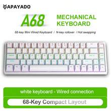 APAYADO 68-Key Wired Mechanical Keyboard, Hot-Swappable RGB, Gaming Dedicated - View 10