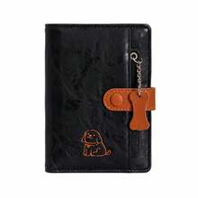 Women's Fashion Card Holder ID Wallet Passport Holder, Cute Puppy Pattern Travel Document Wallet With Detachable Bone Charm, Card Slot, Pen Holder, SIM Card & Memory Card Slot, Compact Portable Storage Pouch For Vacation And Holiday Travel - Multicolor - View 11