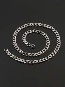 1 buah Kalung Rantai Cuban Link Minimalis Lebar 7mm, Rantai Polos Gaya Hip-Hop Eropa dan Amerika yang Serbaguna, Aksesori Rantai Tulang Selangka Pria yang Cocok untuk Streetwear - Rantai baja tahan karat - View 19