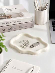Elegant Cloud-Shaped Plastic Tray, Minimalist Fashion Single-Layer Design, Can Be Used As Jewelry Accessory Storage Tray, High-End Jewelry Perfume Display Stand Or Fashion Key Holder, Suitable For Home, Living Room, Office - Multicolor - View 6
