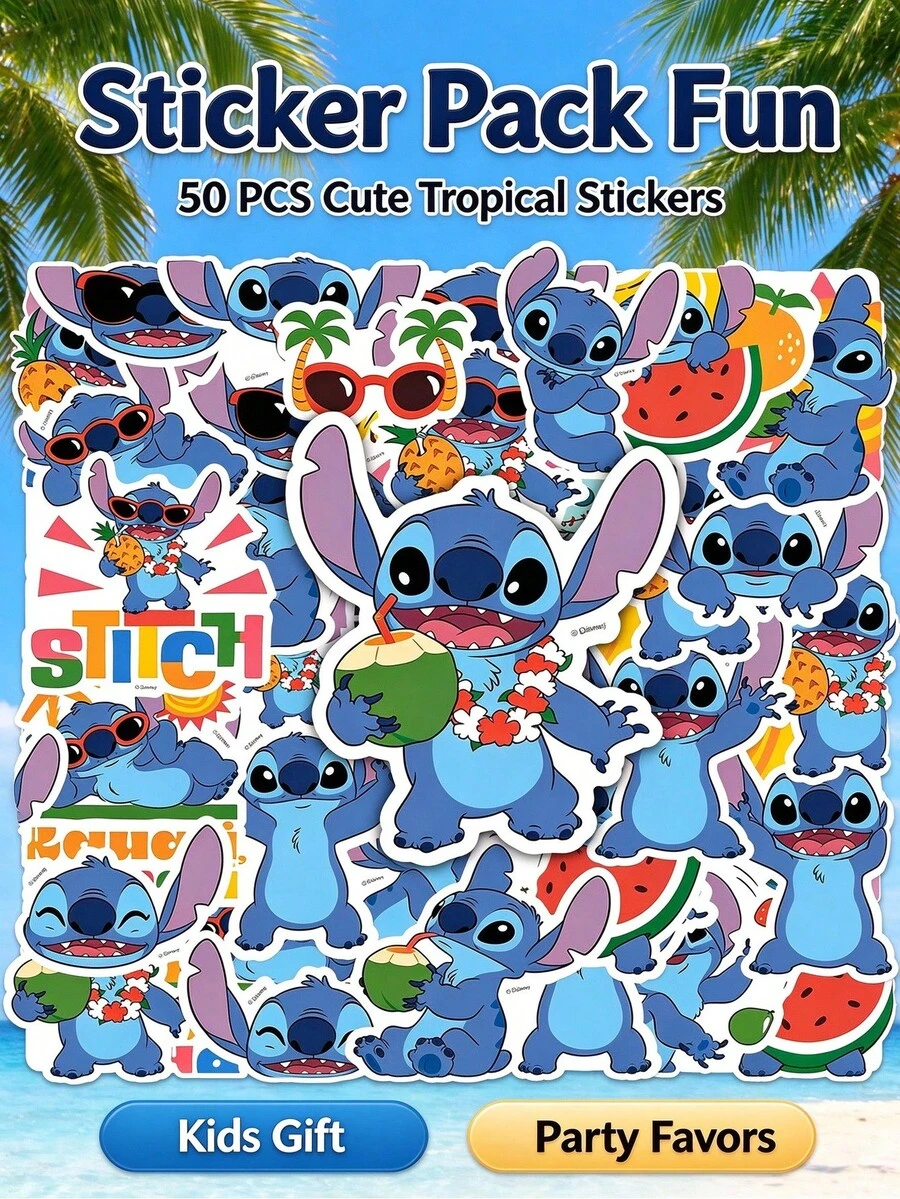 Lilo & Stitch Bộ 50 miếng nhãn dán cá nhân hóa Stitch & Angel ngọt ngào, họa tiết hoạt hình dễ thương, bảng màu macaron mềm mại, nhiều chi tiết nhỏ phong phú, phù hợp trang trí hành lý, sổ tay, máy tính, lịch kế hoạch. Không cần dụng cụ bổ sung, dễ dán và tùy chỉnh đồ vật, mang không khí nhẹ nhàng và chữa lành. Nhỏ gọn và nhẹ, dễ bảo quản, hoàn hảo cho thủ công học sinh, collage lịch kế hoạch, bộ sưu tập DIY cho người yêu hoạt hình. - Nhiều màu - Xem 1