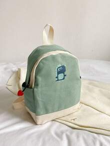 Children's Backpack Fashion Cute Little Dinosaur Cartoon Girls Small Backpack School Bag Outdoor Play Small Backpack Academy Style Backpack Travel Snack Small Backpack Canvas Backpack - Multicolor - View 5