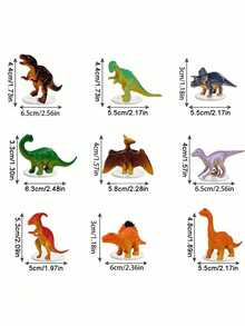 23pcs Dinosaur Theme Birthday Cake Decoration Set, T-Rex Dinosaur Egg And Leaf Decorations. Suitable For Dinosaur Theme Birthday Party, Men's Birthday Cake And Party Tabletop Decoration (Please Use With Cake Tray And Support Rod, Not A Toy, For Decoration Purposes Only) - Multicolor - View 5