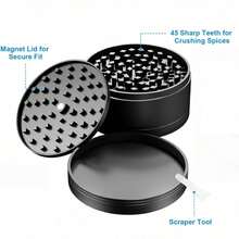 1pc 4-Layer Aluminum Alloy Grinder - Premium Metal Multi-Function Grinder - Compact Home Grinding Accessory - (1.57 Inch/2.48 Inch) - Multicolor - View 5