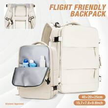 Large Capacity Travel Vacuum Compression Backpack, 40*30*20cm Flight Approved Carry-On, Fits 15.6 Inch Laptop, Manual Air Pump, Dry/Wet Pocket - Multicolor - View 18