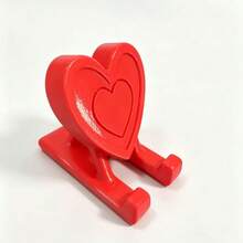 1pc Heart-Shaped Phone Stand, Creative Desktop Phone And Tablet Holder, Romantic Heart-Shaped Desktop Ornament, Suitable For Desk, Office, Bedroom And Home Decor, Valentine's Day Gift - A - View 10