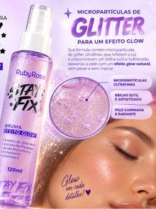 Bruma Stay Fix Fixadora de Maquiagem Matte e Glow - Roxo - Visão 10