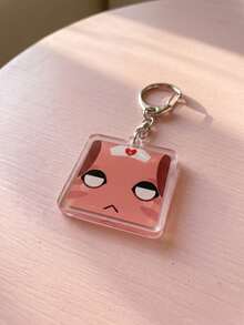 1Pc/6Pcs Animal Hospital Acrylic Keychains, Cute Cartoon Animal Face Pattern, Car Key Pendant, Ita Bag Accessory, Daily Decoration, Halloween Gift, Birthday Gift, Christmas Gift, Party Favor, Graduation Gift, Back To School, Exquisite Collection, All Seasons - Multicolor - View 7