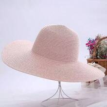 1 pieza Sombrero con ala extra ancha para protección solar, adecuado para playa, exteriores, fotografía, elegancia de moda, plegable y fácil de almacenar. Por favor, lea el manual de usuario del sombrero después de recibirlo. - Multicolor - Ver 6