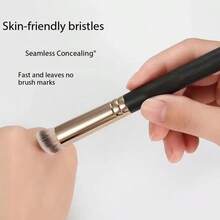 1pc Concealer Brush Blush Brush Foundation Brush Portable Face Makeup Brush Tool For Beginners And Students - Black - View 4