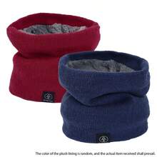 Unisex Winter Plush Lined Knitted Neck Warmer, Soft And Comfortable Fabric, Windproof And Warm, Multiple Colors Available, Suitable For Christmas, New Year And Outdoor Activities - A - View 10