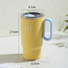 1PC 560ml Portable Stainless Steel Coffee Mug With Handle, Cold Tea Cup, Heat-Resistant Travel Mug, Insulated Cold & Hot, Home Kitchen Outdoor Commute Back To School Essential Water Cup - Multicolor - View 14