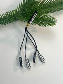 Handmade Woven Color Block Prayer Beads With Tassel, Handmade Woven Diamond Knot Accessories, Ramadan Prayer Beads DIY Decorative Rope, Multiple Colors Available - Multicolor - View 12