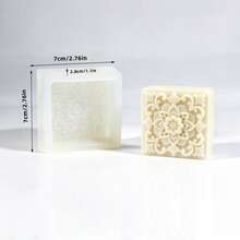 1pc Pattern Soap Silicone Mold, Pattern Shape, Can Be Used For Soap/Candle/Gypsum Ornament, Easy Demolding, Multifunctional Mold. Suitable For Soap Making/Home Decor/Bathroom Decor, And For Soap Makers/DIY Enthusiasts - A - View 7