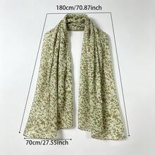 Women's Black Lip Print Scarf, Lightweight Elegant Lip Pattern Transparent Scarf Shawl Wrap - 70 X 180 cm - View 2